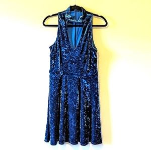 Crushed velvet dress